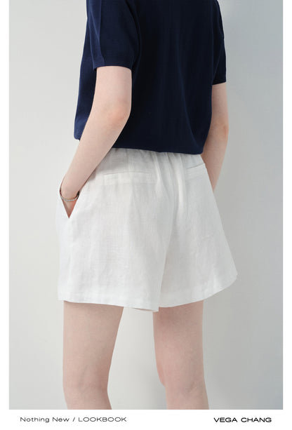 Linen High-Rise Short Pants