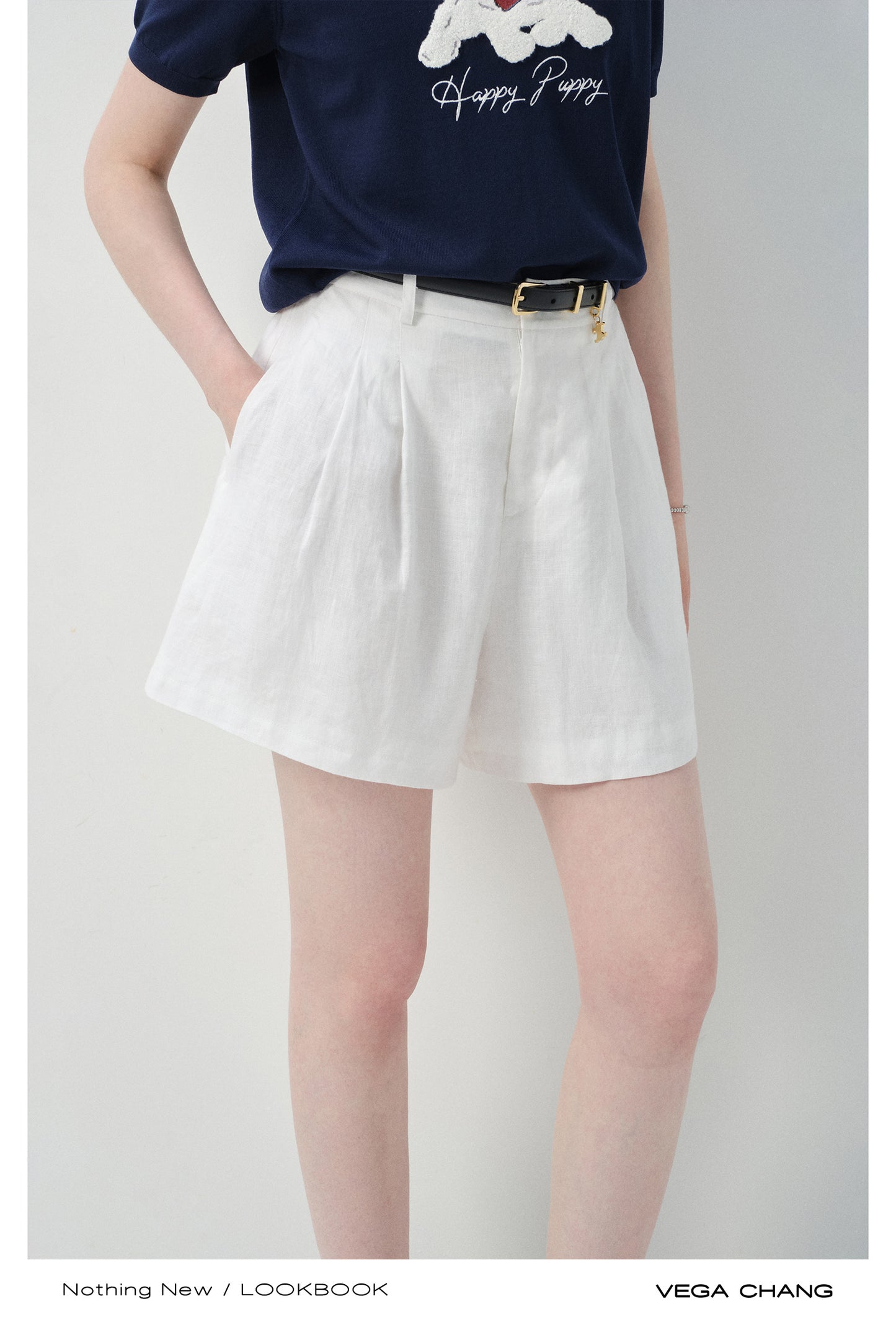 Linen High-Rise Short Pants