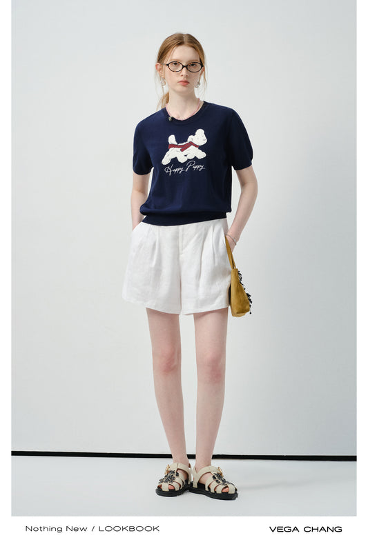 Linen High-Rise Short Pants