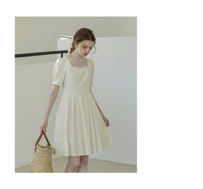 Floral-Embroidered Cotton Midi Dress
