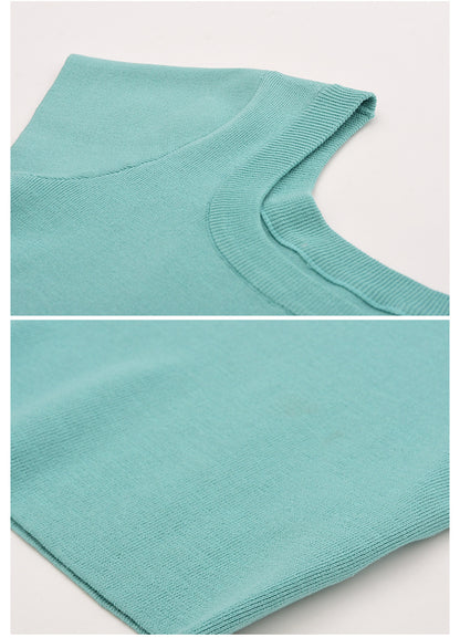 Square Neck Clean-Cut Knit Top