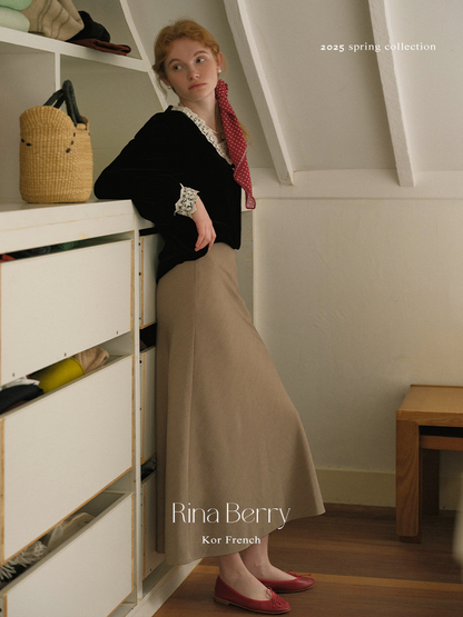 Flowy Skirt With High-Rise Elastic Waist