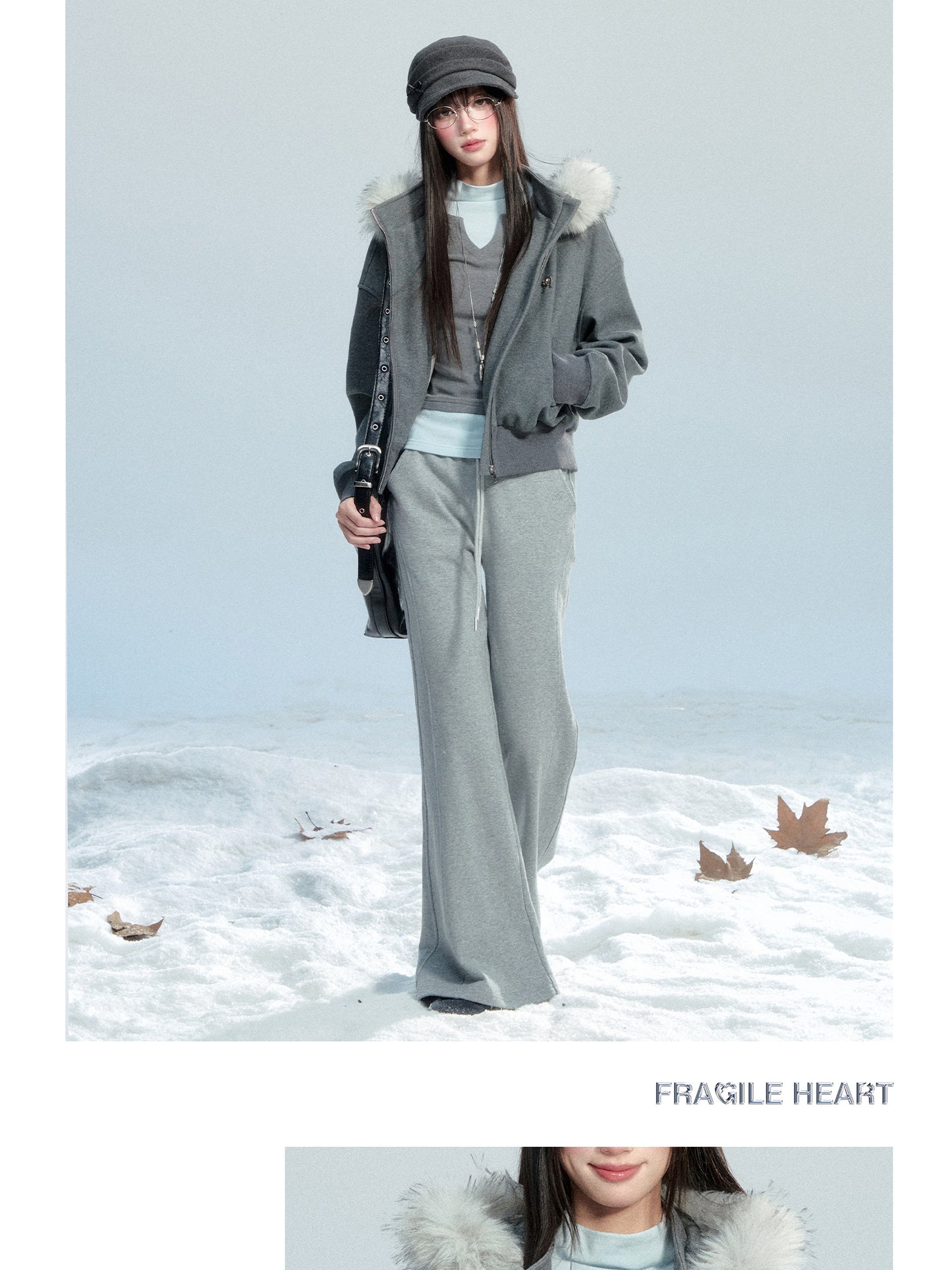 Zip-Up Hoodie With Fur Trim