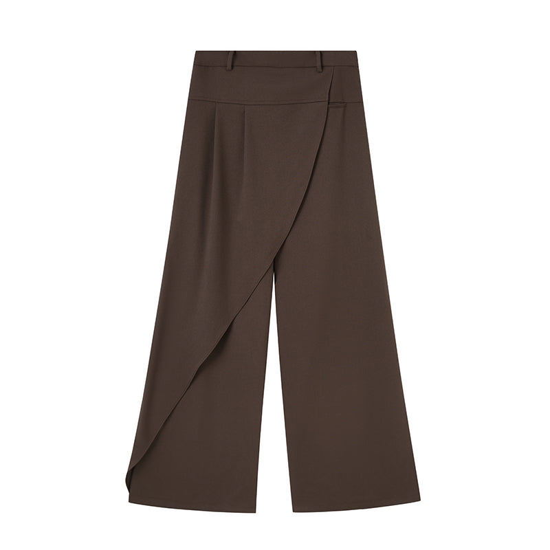 Mid Rise Straight-Leg Overlay Trousers