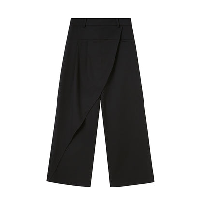 Mid Rise Straight-Leg Overlay Trousers