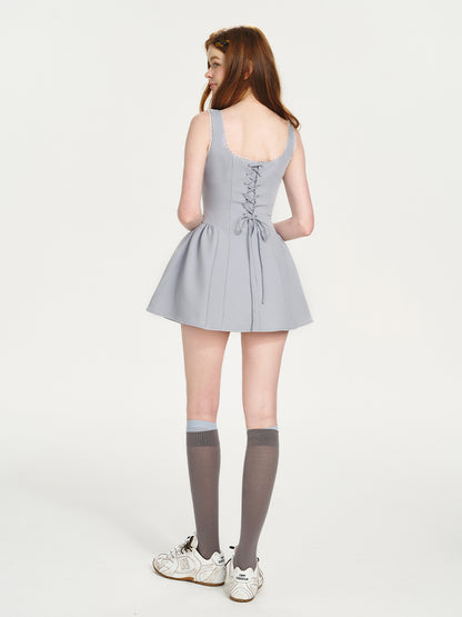 Sleeveless Fit-And-Flare Dress & Short-Sleeve Wrap Top