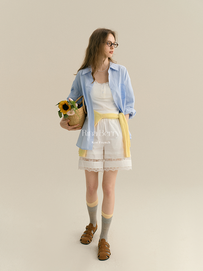 Cotton Shirt With Embroidered Patch