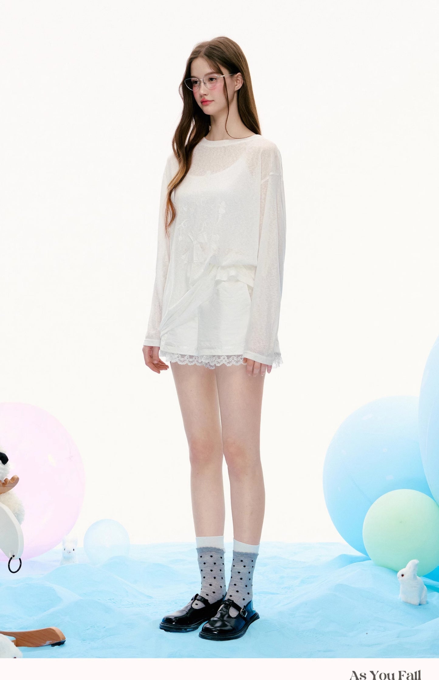 Oversized Printed Sheer T-Shirt