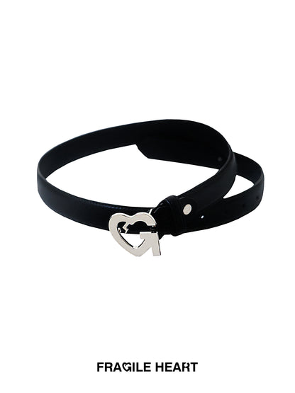 Cowhide Leather Logo Belt