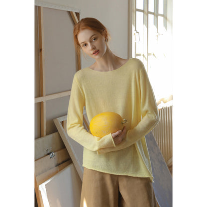 Roll Edge Asymmetric Sweater