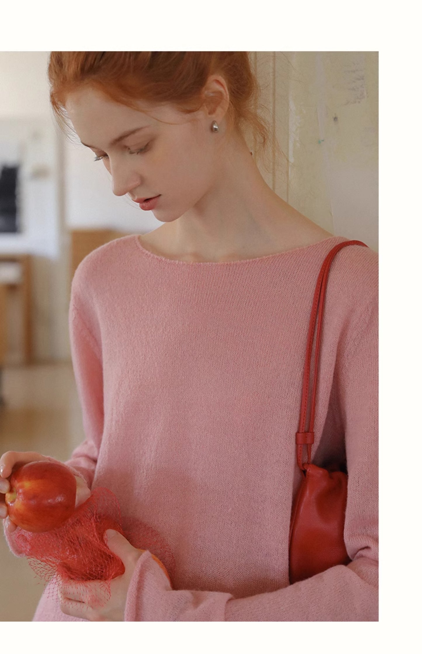 Roll Edge Asymmetric Sweater