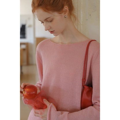 Roll Edge Asymmetric Sweater