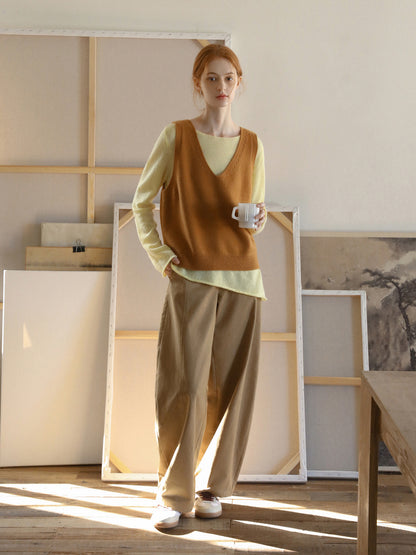 Roll Edge Asymmetric Sweater