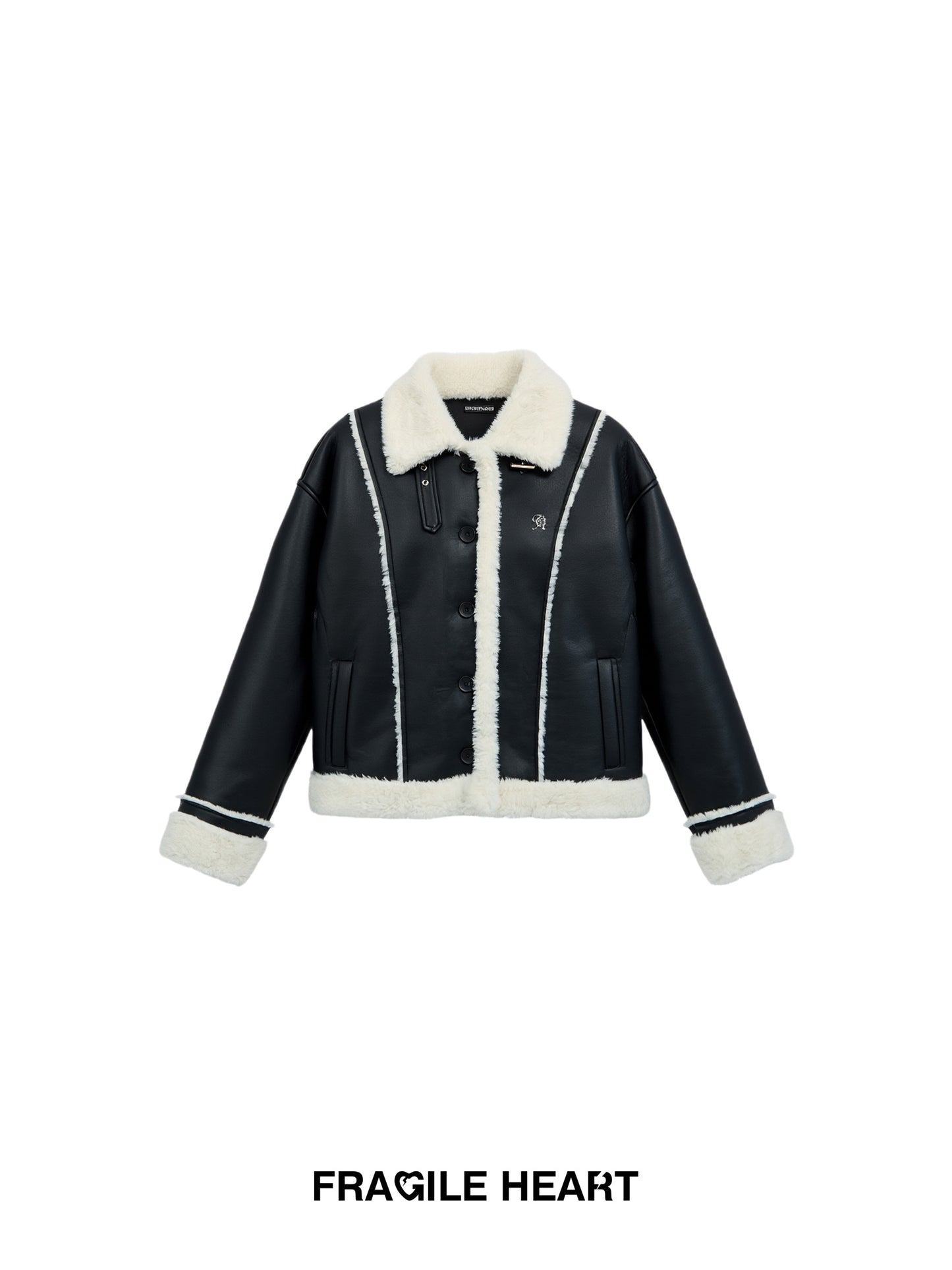 Soft Faux Leather Jacket With Faux Fur Details