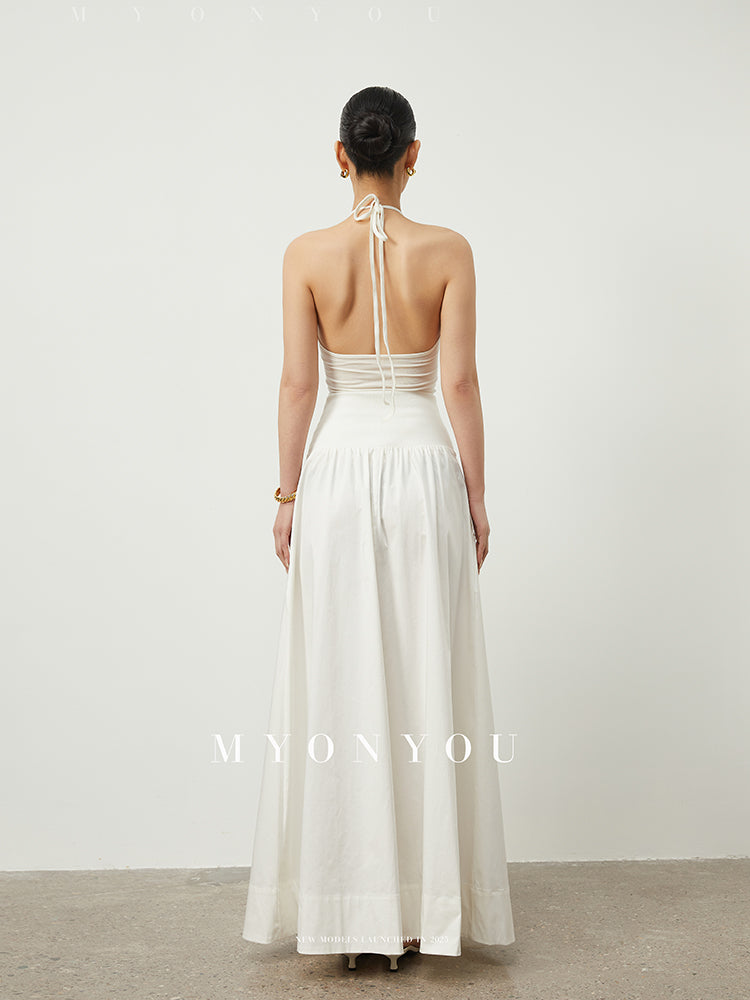 Slim Fit Backless Halter Top
