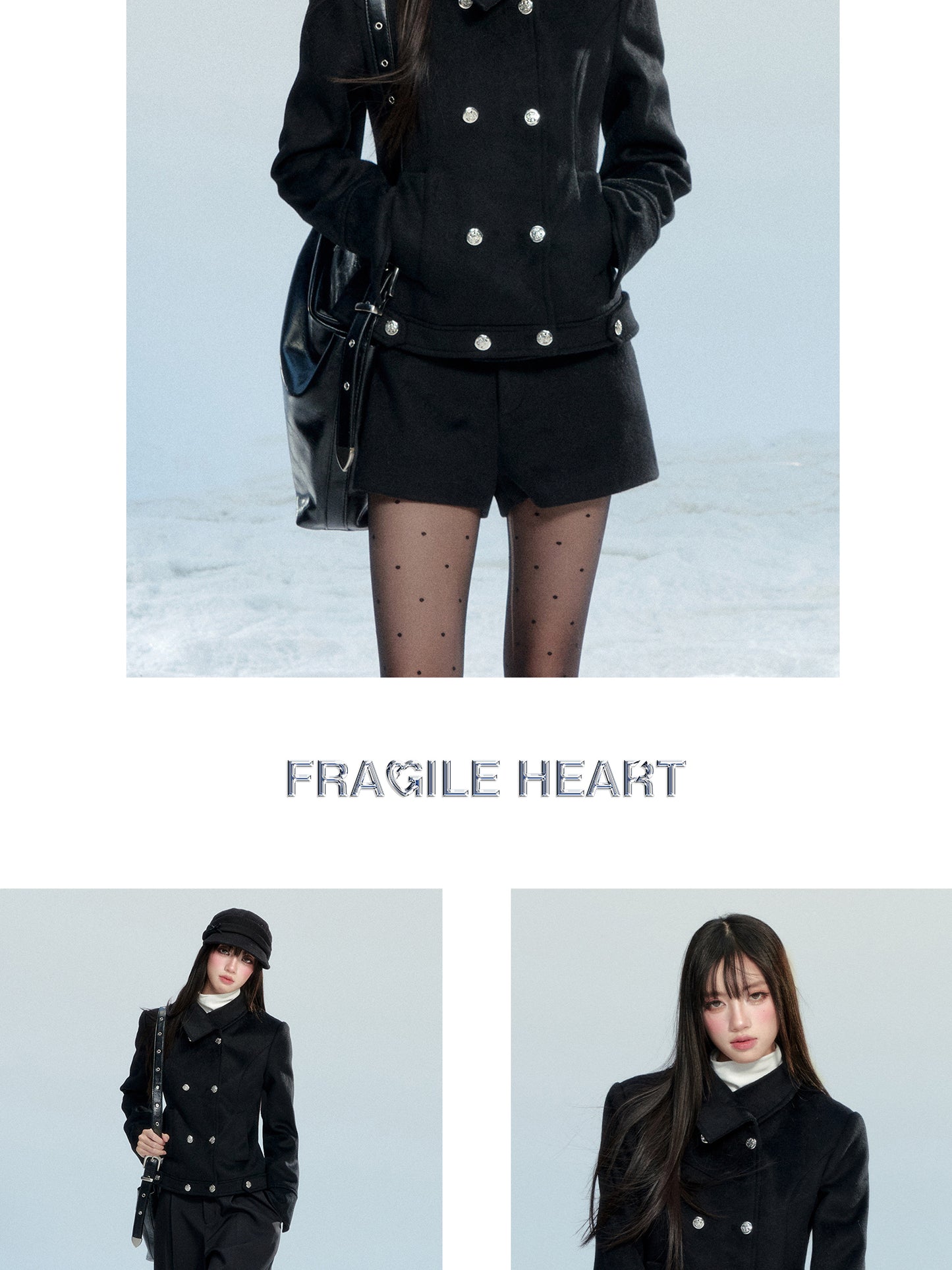 Fitted Double-Breasted Jacket With Metallic Buttons