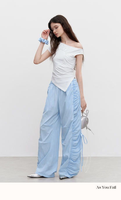 Cargo Trousers With Side Ruching