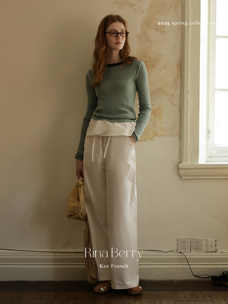 Pure Cotton Wide-Leg Pants