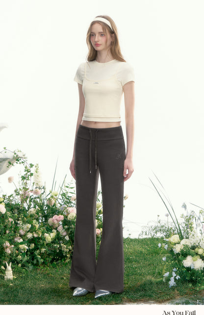 Drawstring Flared Sweatpants
