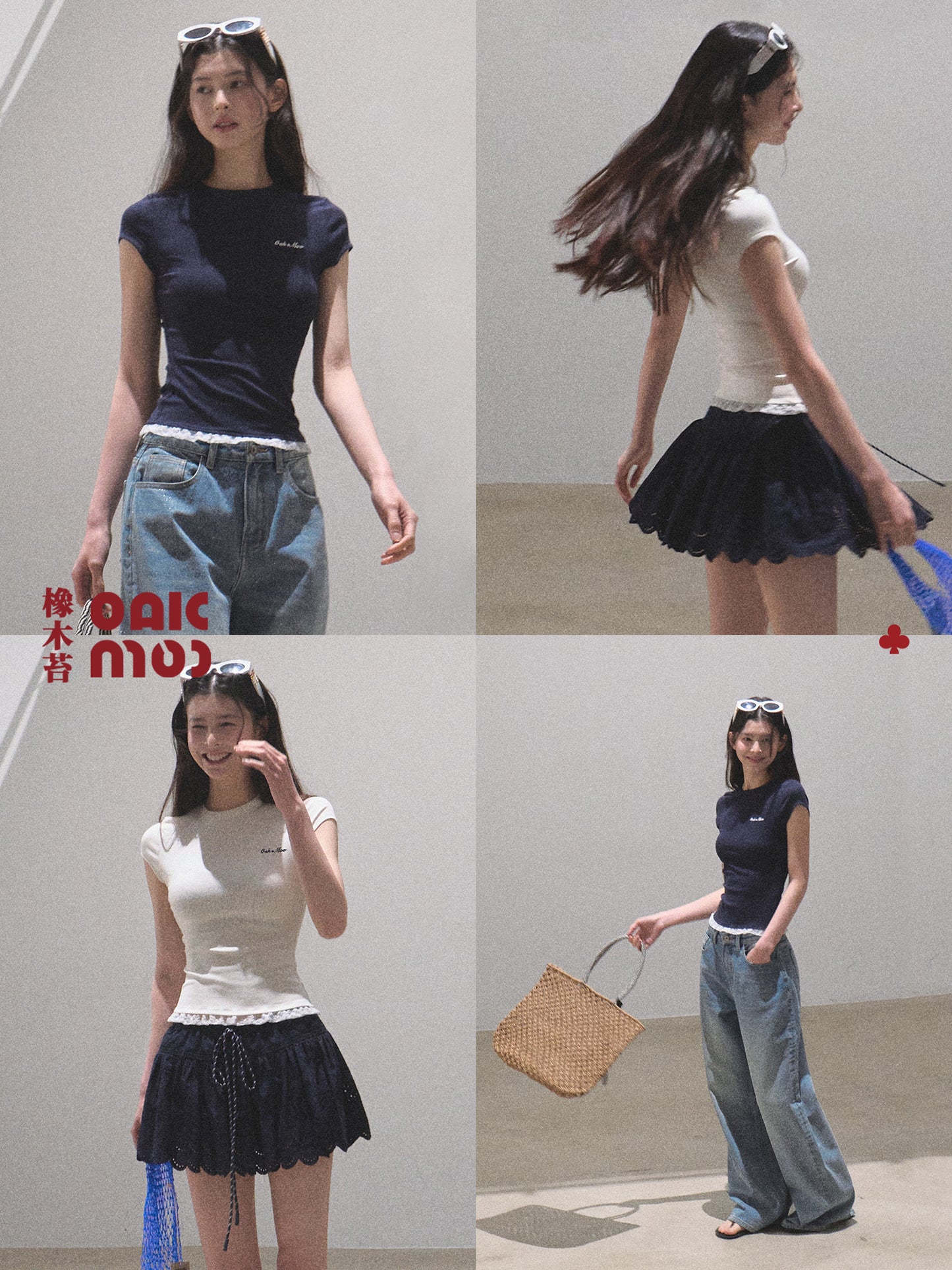 Fitted Cap-Sleeve T-Shirt With Lace Detail