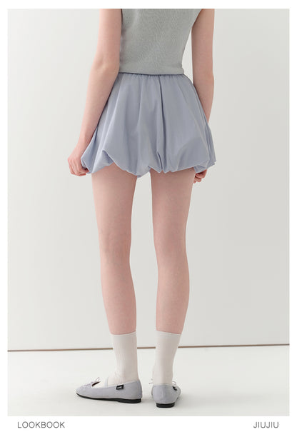 Elastic-Waist Bubble Skirt In Three Colors