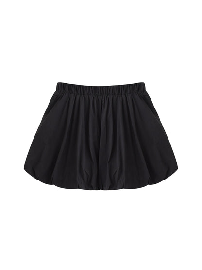 Elastic-Waist Bubble Skirt In Three Colors
