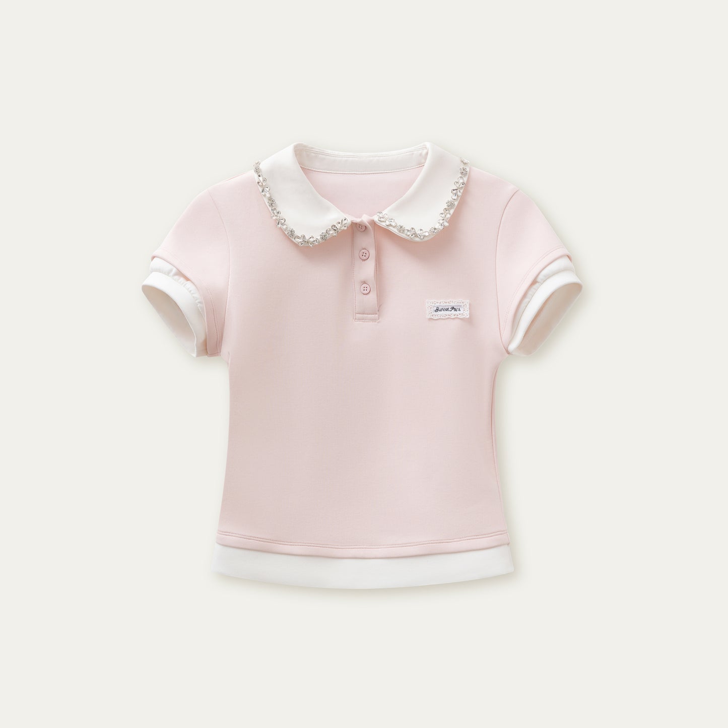 Bijou Collar Double Sleeve Polo