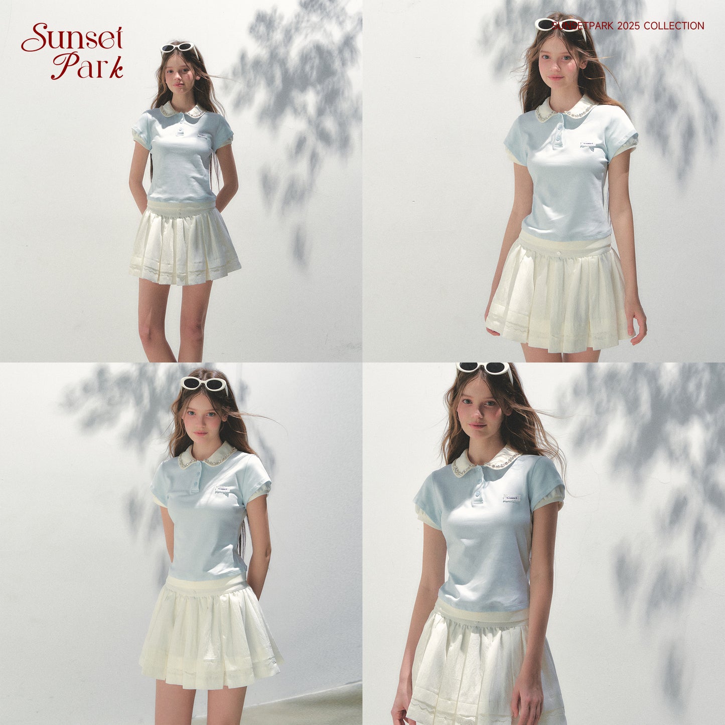 Bijou Collar Double Sleeve Polo