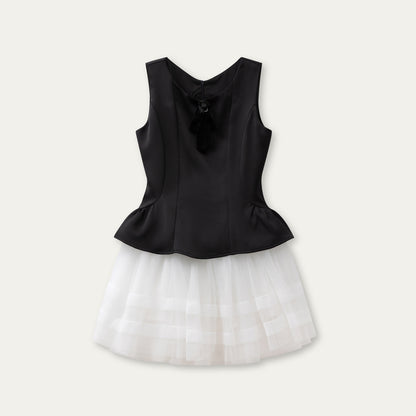 Sleeveless Faux Two-Piece Tutu Dress