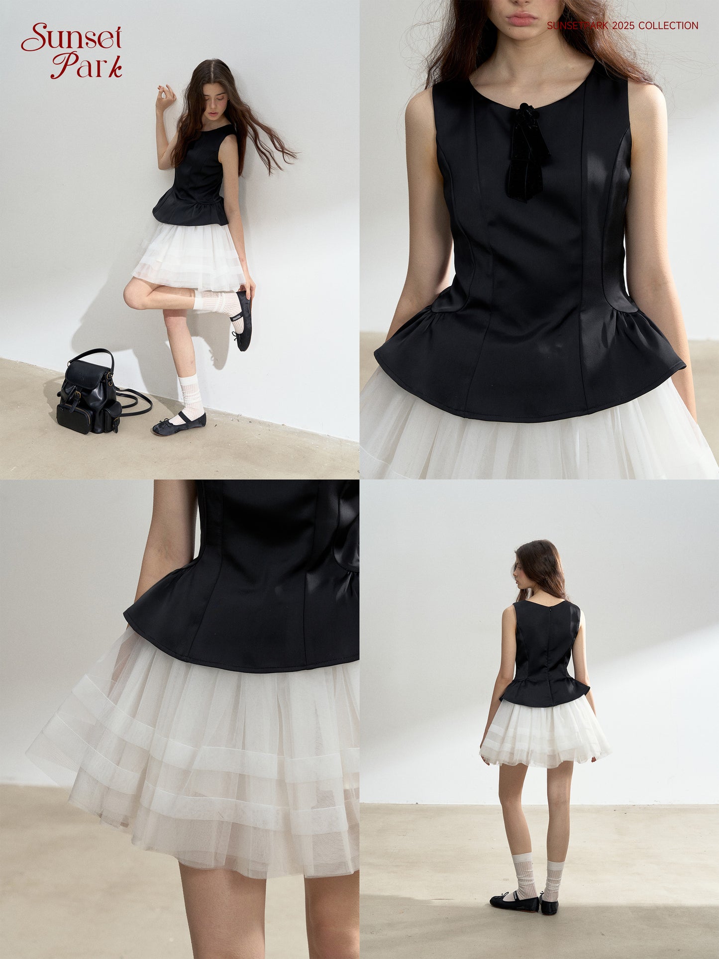 Sleeveless Faux Two-Piece Tutu Dress