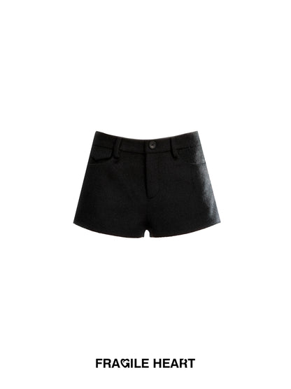 Wool-Blend Short Shorts