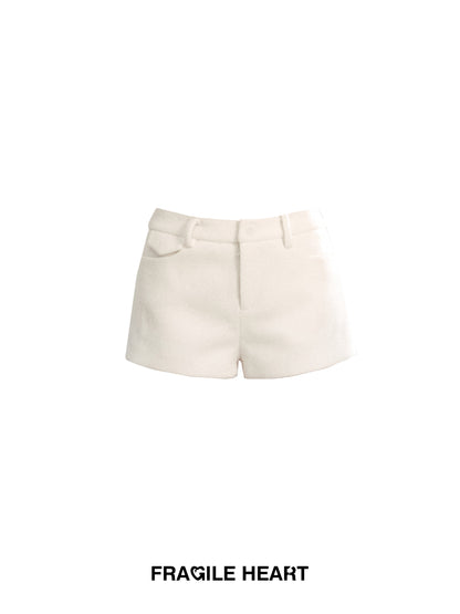 Wool-Blend Short Shorts