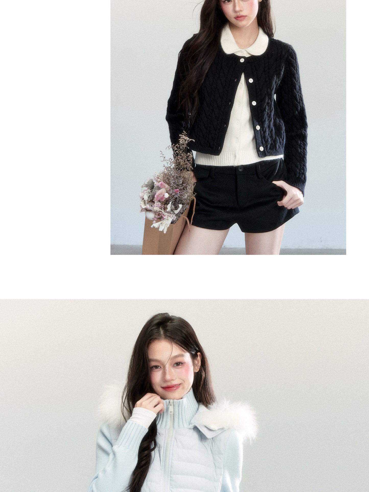 Wool-Blend Short Shorts