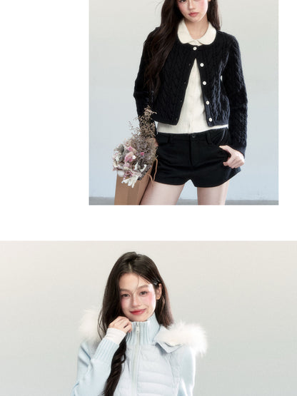 Wool-Blend Short Shorts