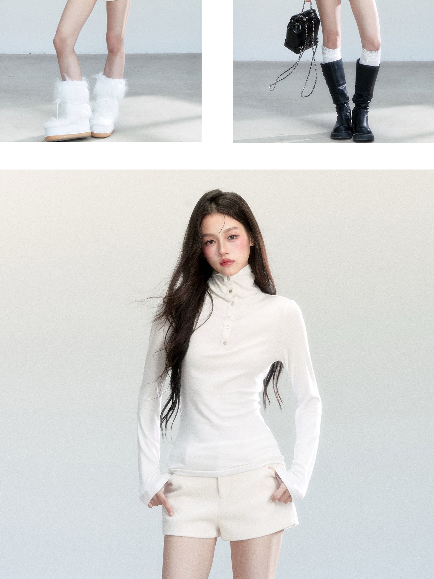 Wool-Blend Short Shorts