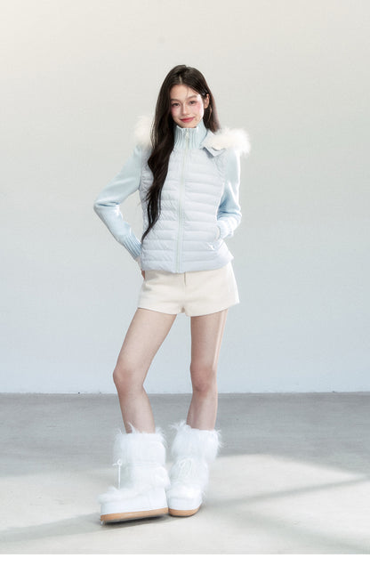 Wool-Blend Short Shorts