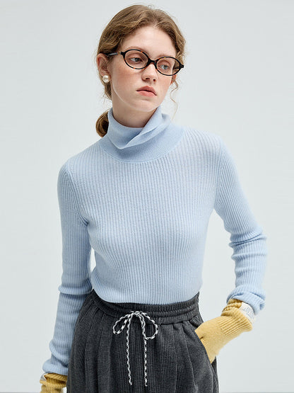 Cashmere Blend Slim-Fit Turtleneck Sweater