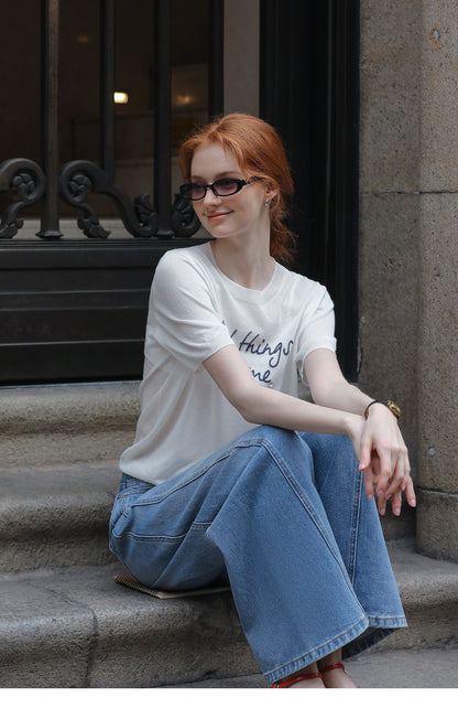 High Waist Wide-Leg Jeans