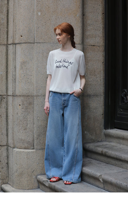 High Waist Wide-Leg Jeans