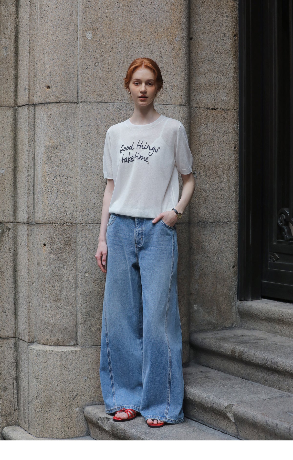 High Waist Wide-Leg Jeans