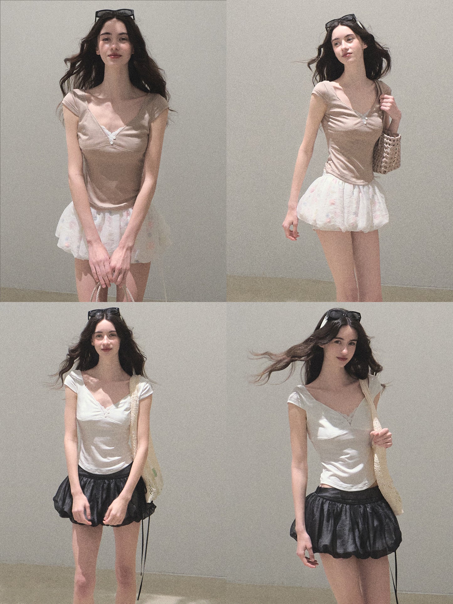 Lyocell Scoop Neck Top With Lace Accent