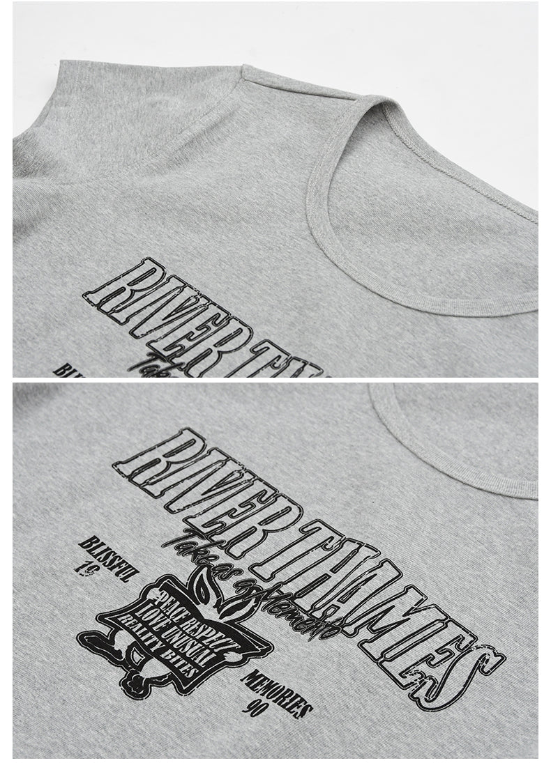 Short Printed Cotton T-Shirt