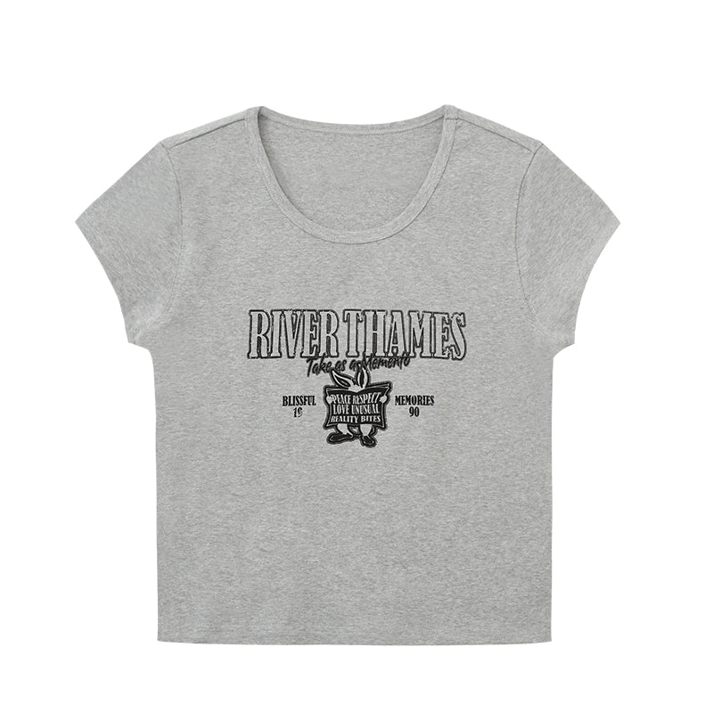 Short Printed Cotton T-Shirt