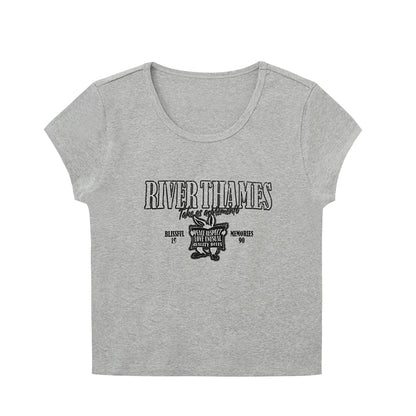 Short Printed Cotton T-Shirt