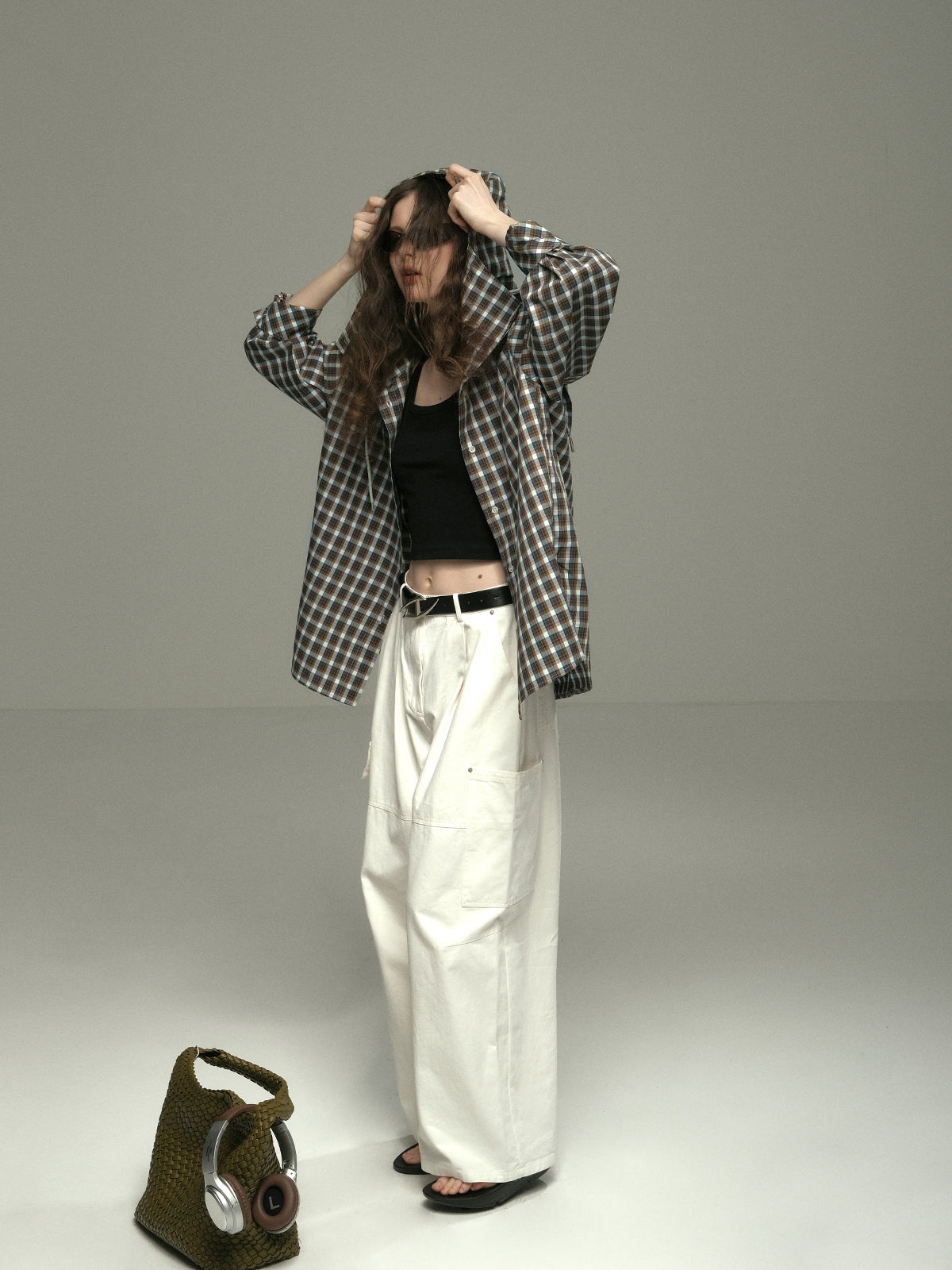 Cotton Wide-Leg Pants With Side Pockets