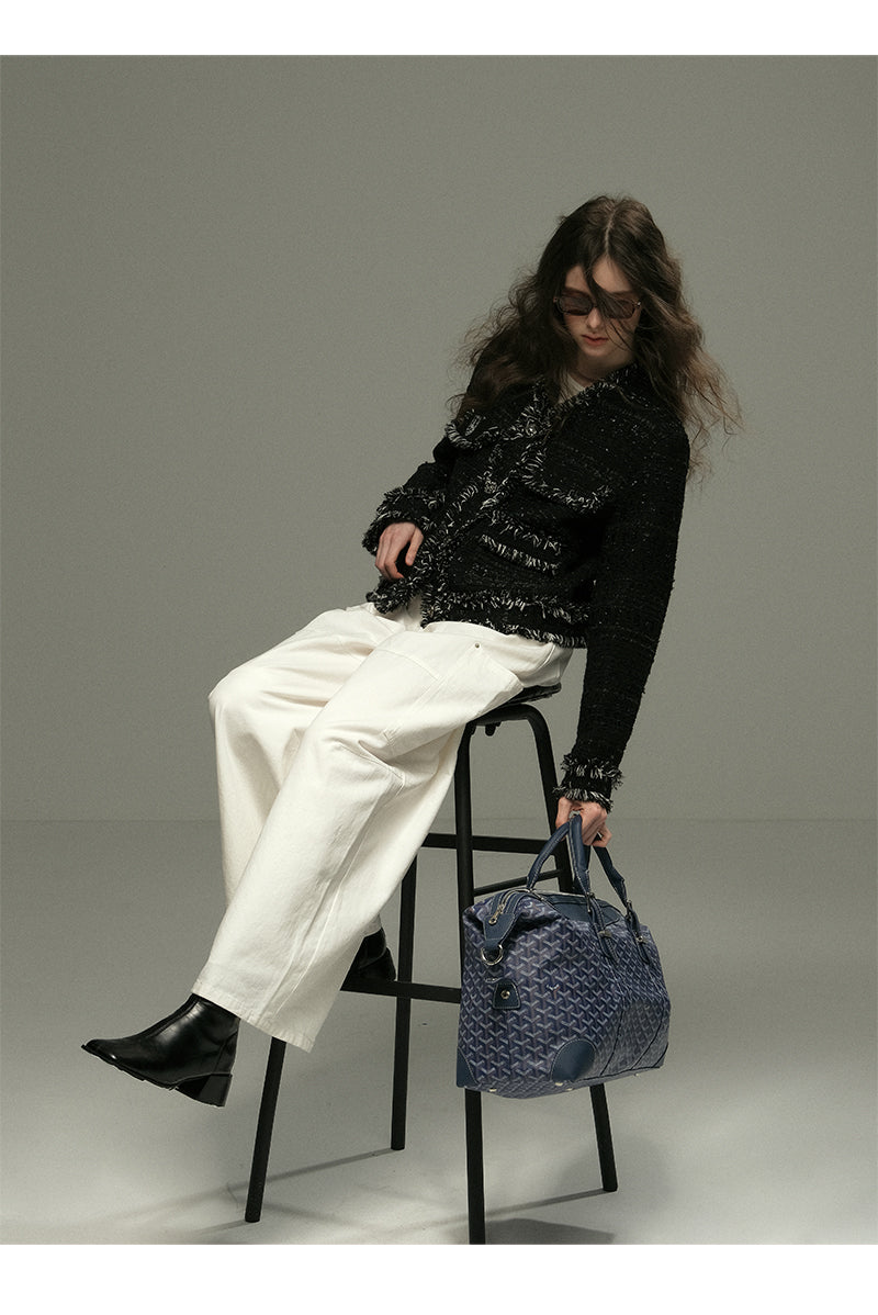 Cotton Wide-Leg Pants With Side Pockets