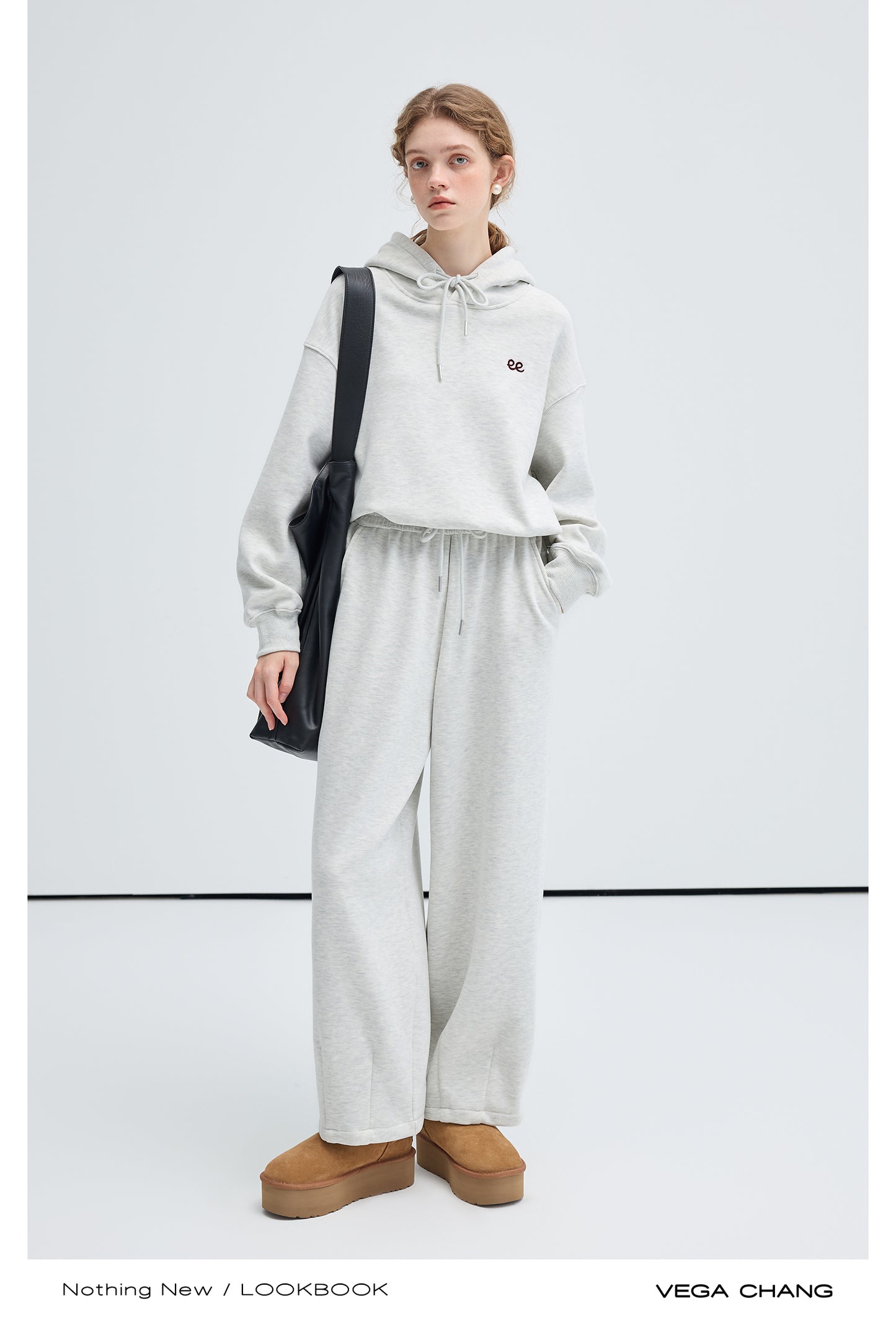 Relaxed Fit Cotton Blend Hoodie And Matching Pants