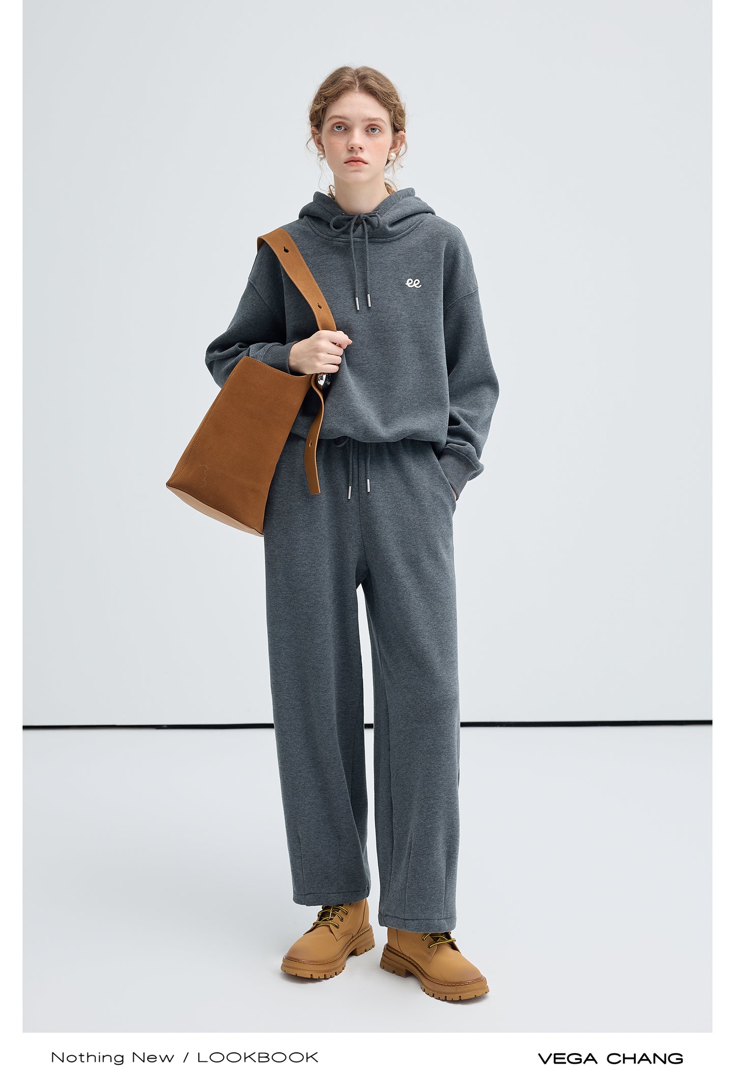 Relaxed Fit Cotton Blend Hoodie And Matching Pants