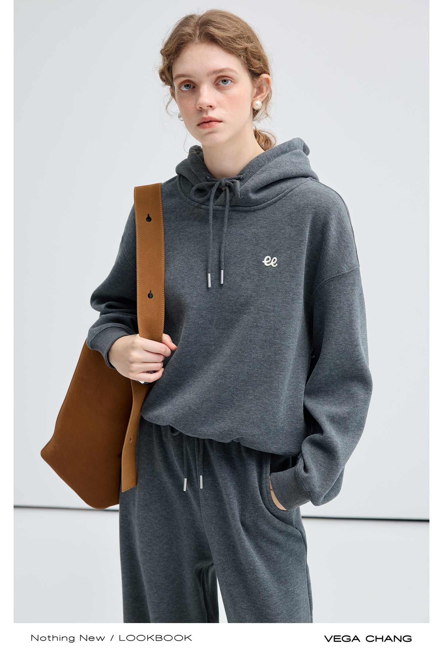 Relaxed Fit Cotton Blend Hoodie And Matching Pants