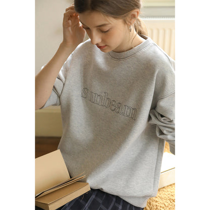 Embroidered Sweatshirt With Contrast Stitching